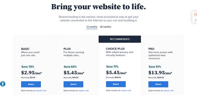 Bluehost inceleme - Web hosting paketleri ve fiyatları